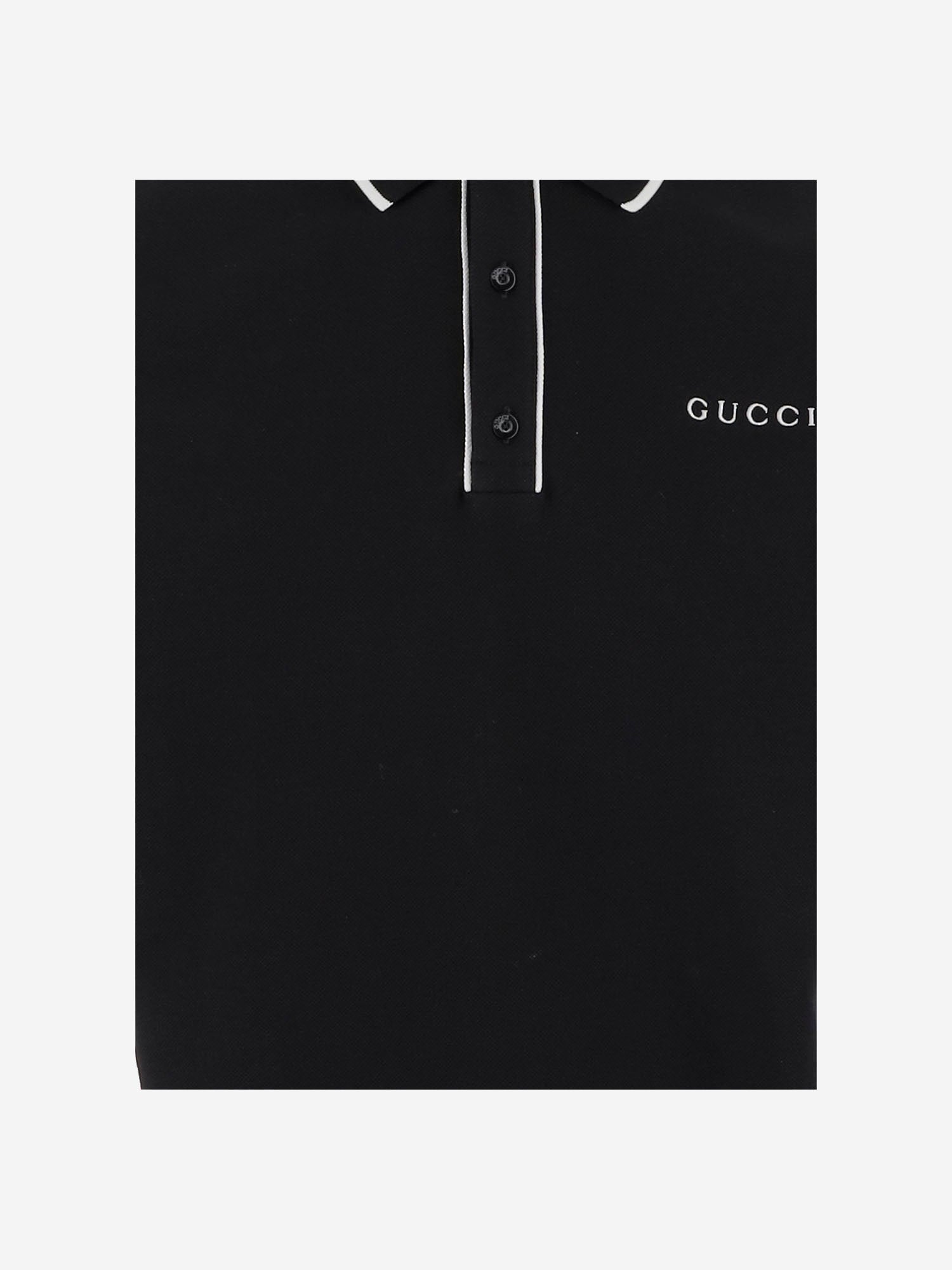 POLO IN PIQUET DI COTONE CON RICAMO 806250 XJHHO1043 GUCCI 