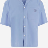 Camicia in popeline di cotone con ricamo 810604 Z7AUX4850 GUCCI 