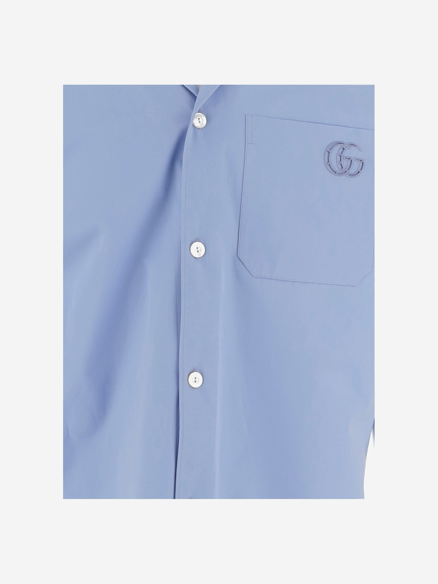 Camicia in popeline di cotone con ricamo 810604 Z7AUX4850 GUCCI 