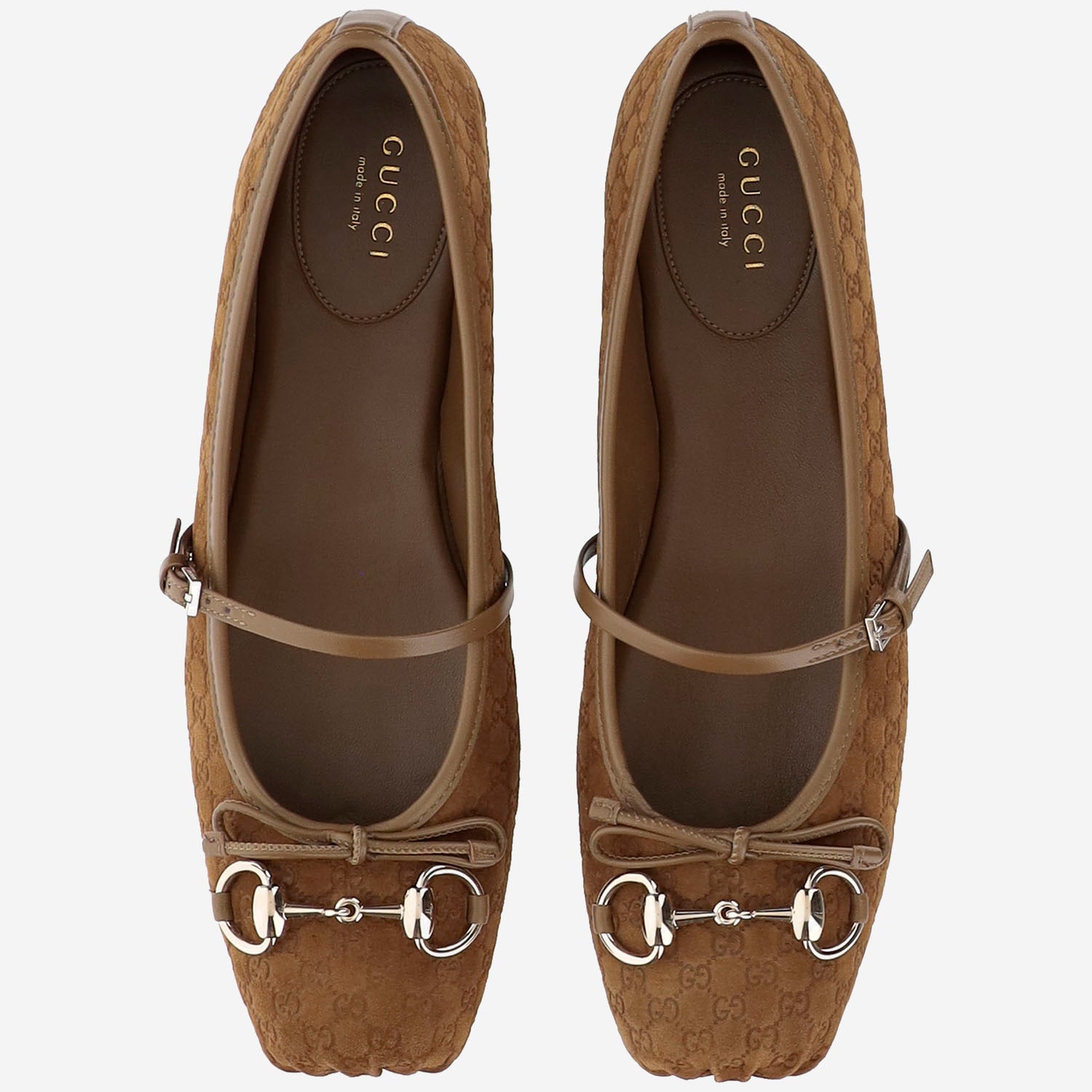 Ballerina in pelle scamosciata 814413 AAEEN2808 GUCCI 