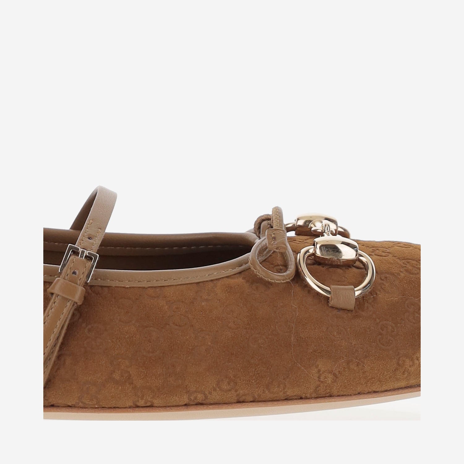 Ballerina in pelle scamosciata 814413 AAEEN2808 GUCCI 