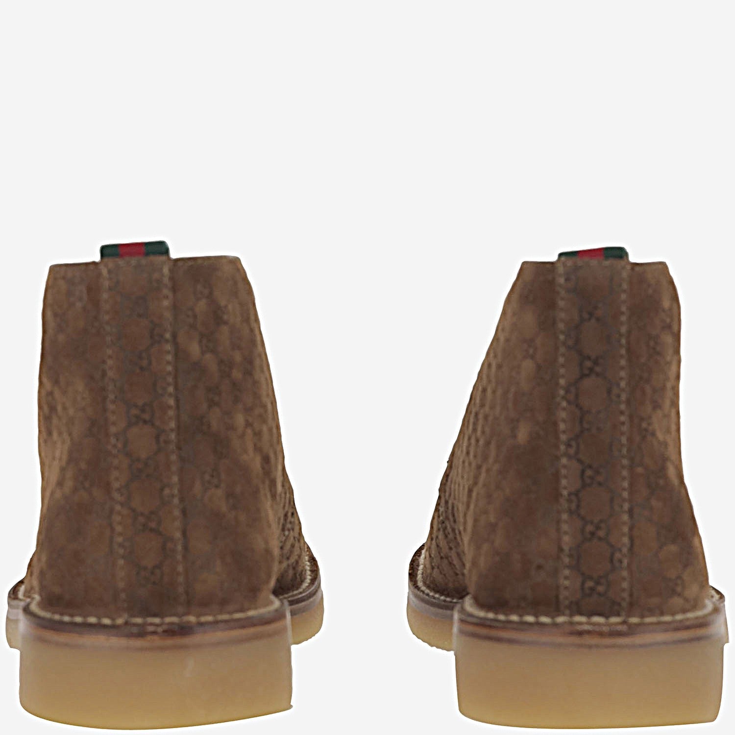 Stivaletti in pelle con dettaglio Web 831283 AAEYC2842 GUCCI 