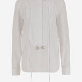 CAMICIA IN POPELINE DI COTONE CON MORSETTO 831912 Z8B2P9000 GUCCI 