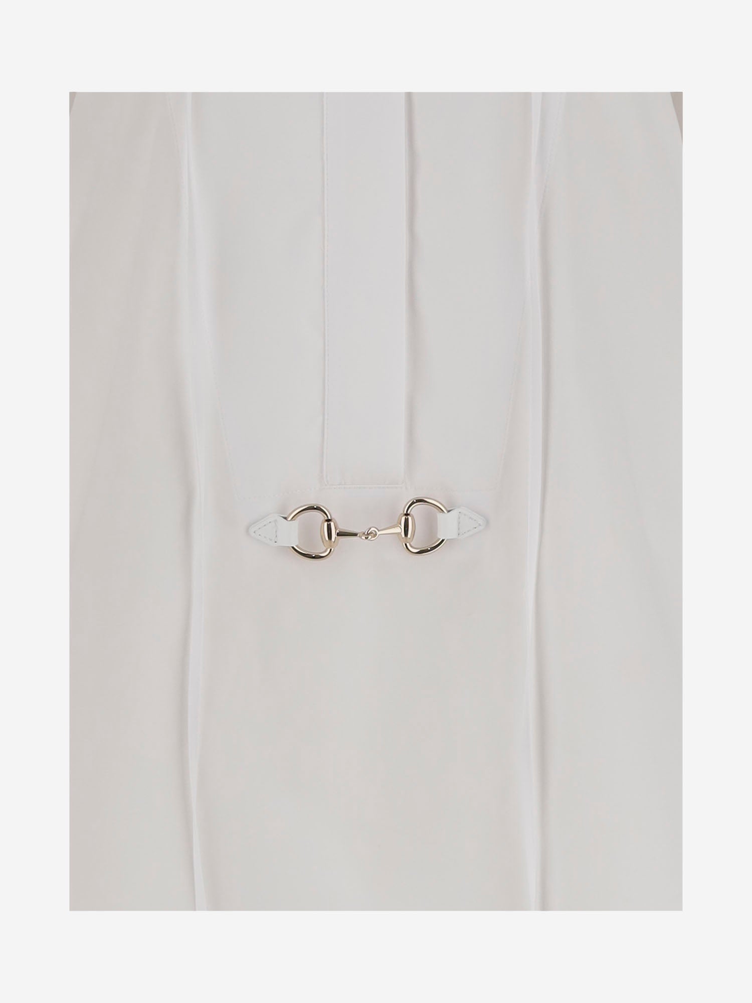 CAMICIA IN POPELINE DI COTONE CON MORSETTO 831912 Z8B2P9000 GUCCI 