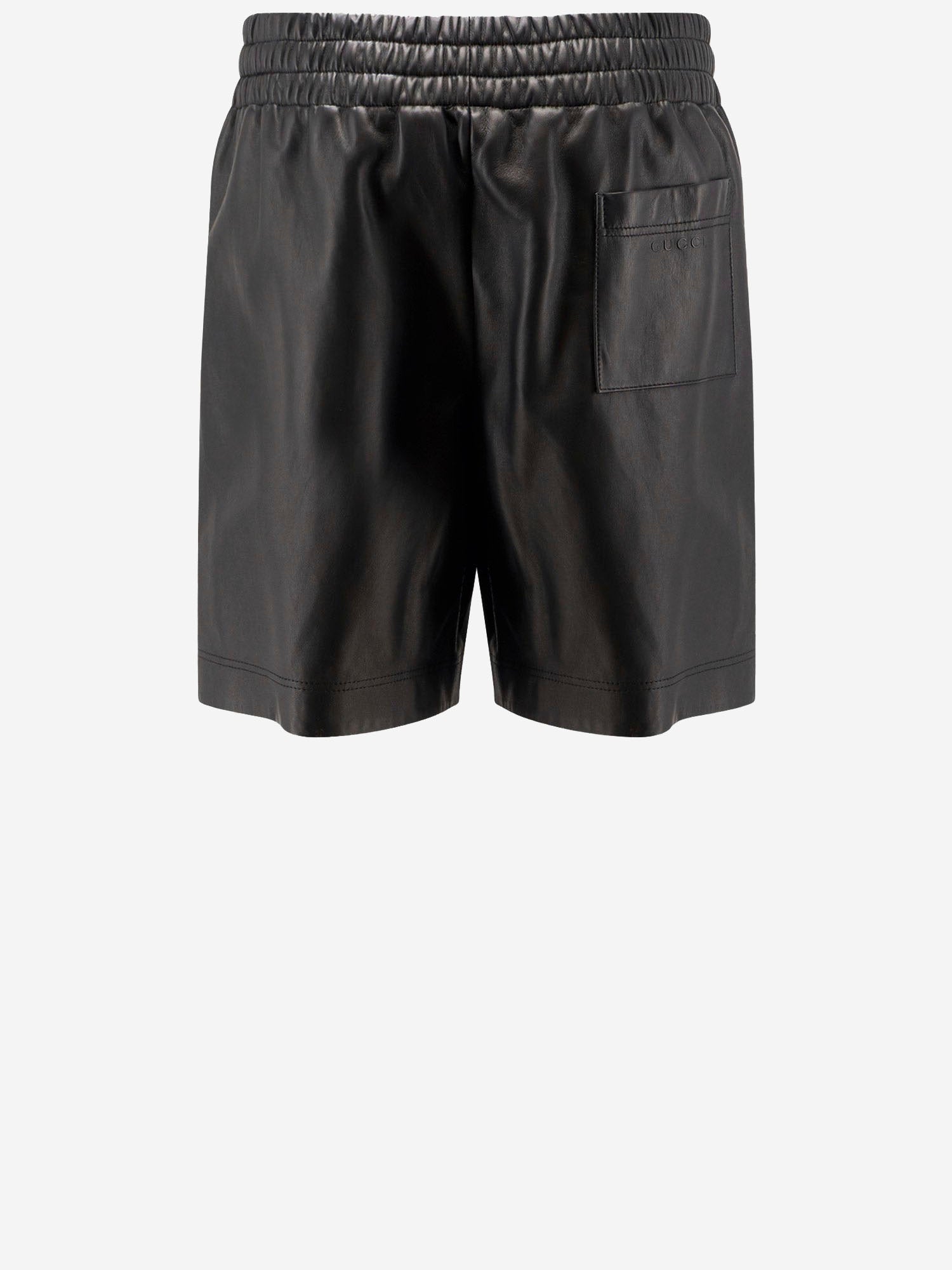 PANTALONI CORTI IN PELLE 832983 XNA7N1000 GUCCI 