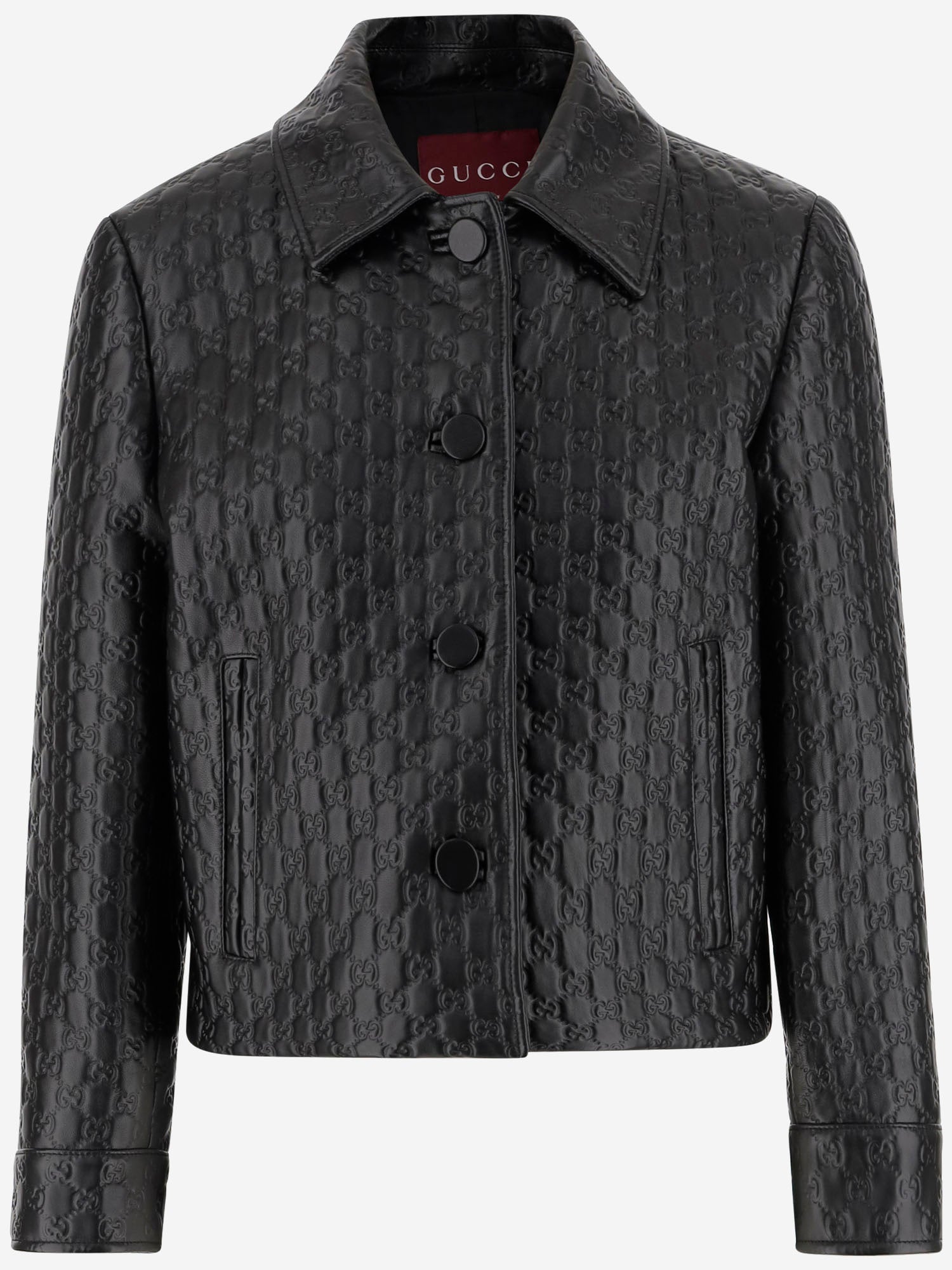 GIACCA IN PELLE CON MOTIVO GG 834308 XNA4F1000 GUCCI 