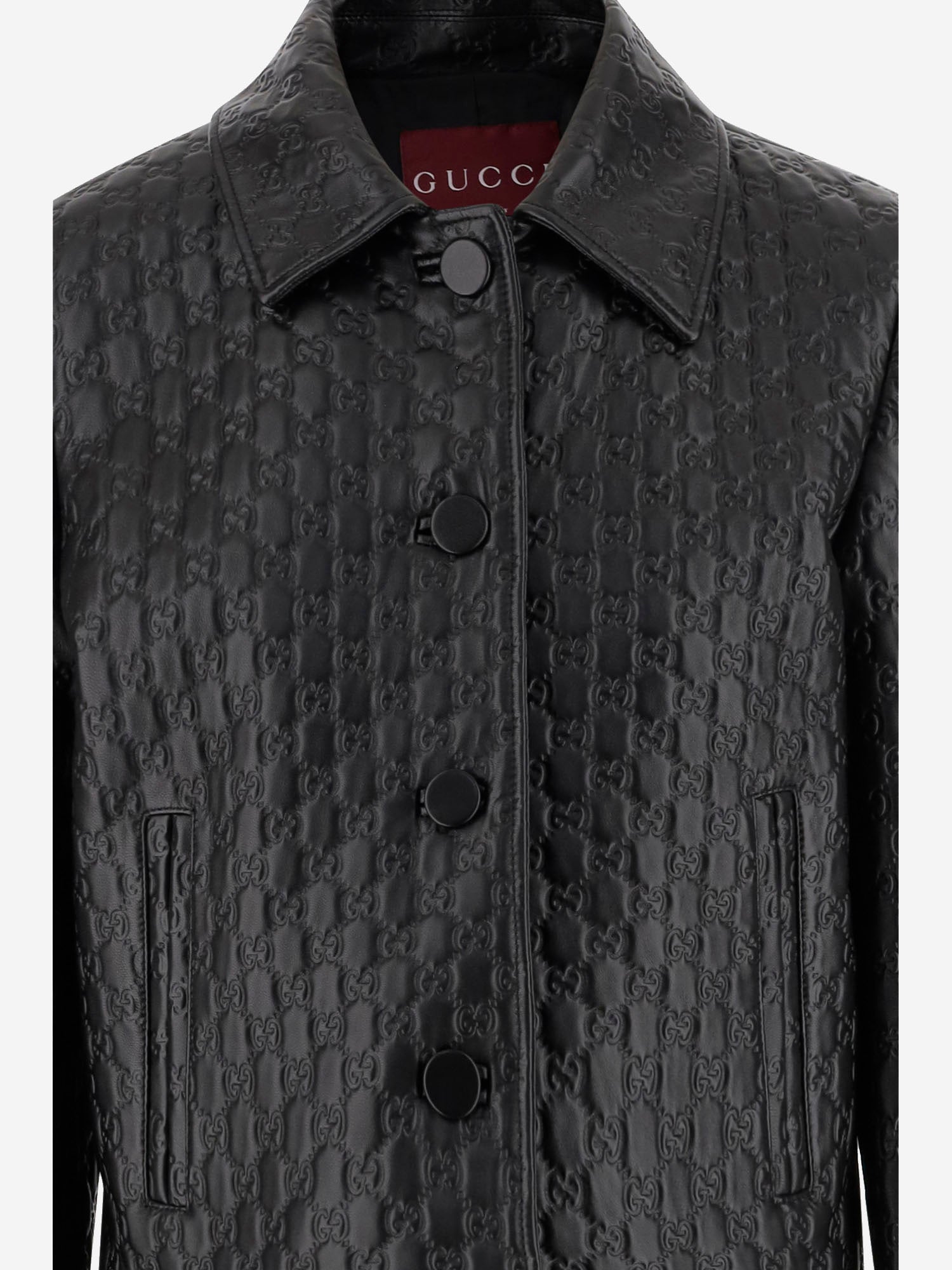 GIACCA IN PELLE CON MOTIVO GG 834308 XNA4F1000 GUCCI 