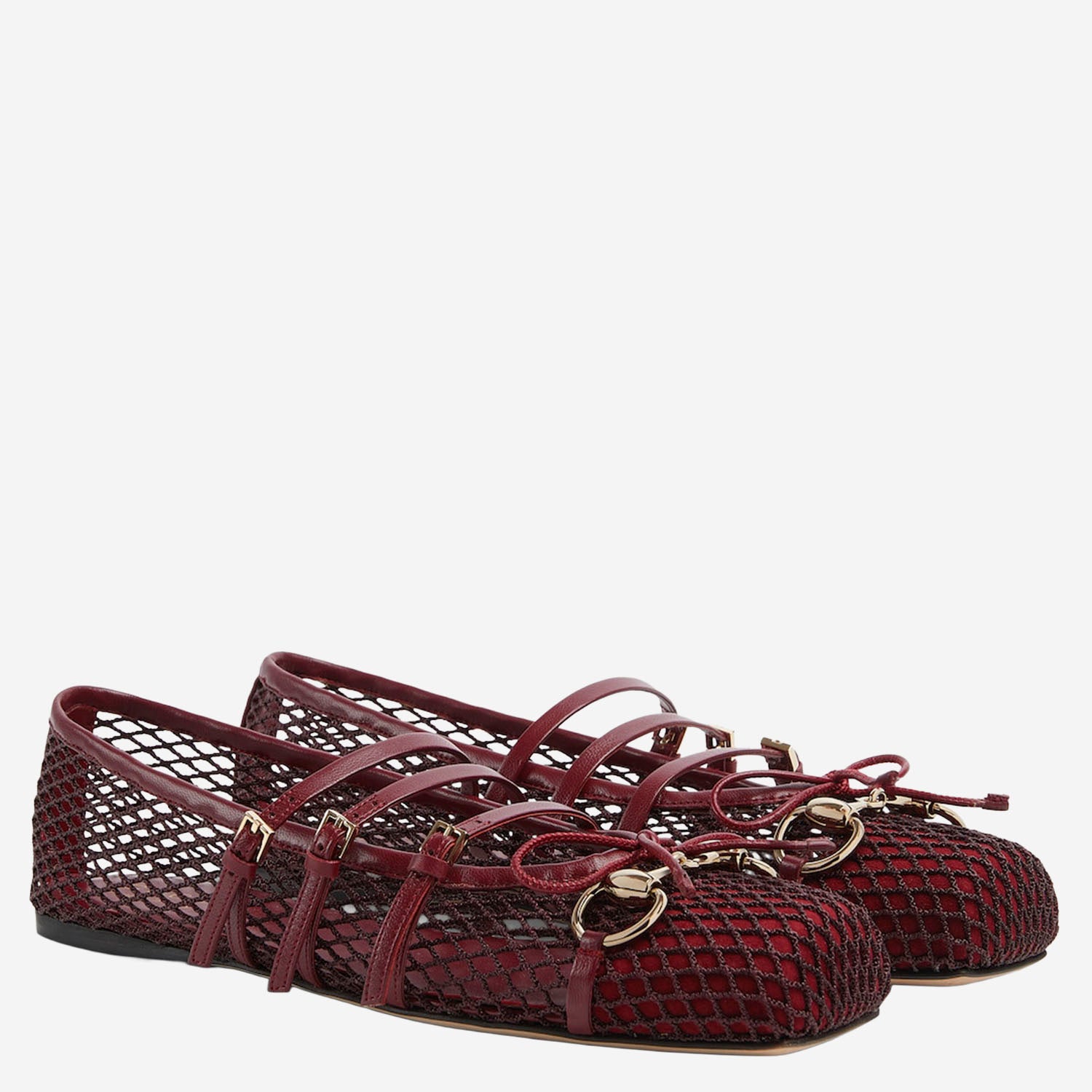 Ballerine in rete con morsetto 835077 FAEQZ6207 GUCCI 