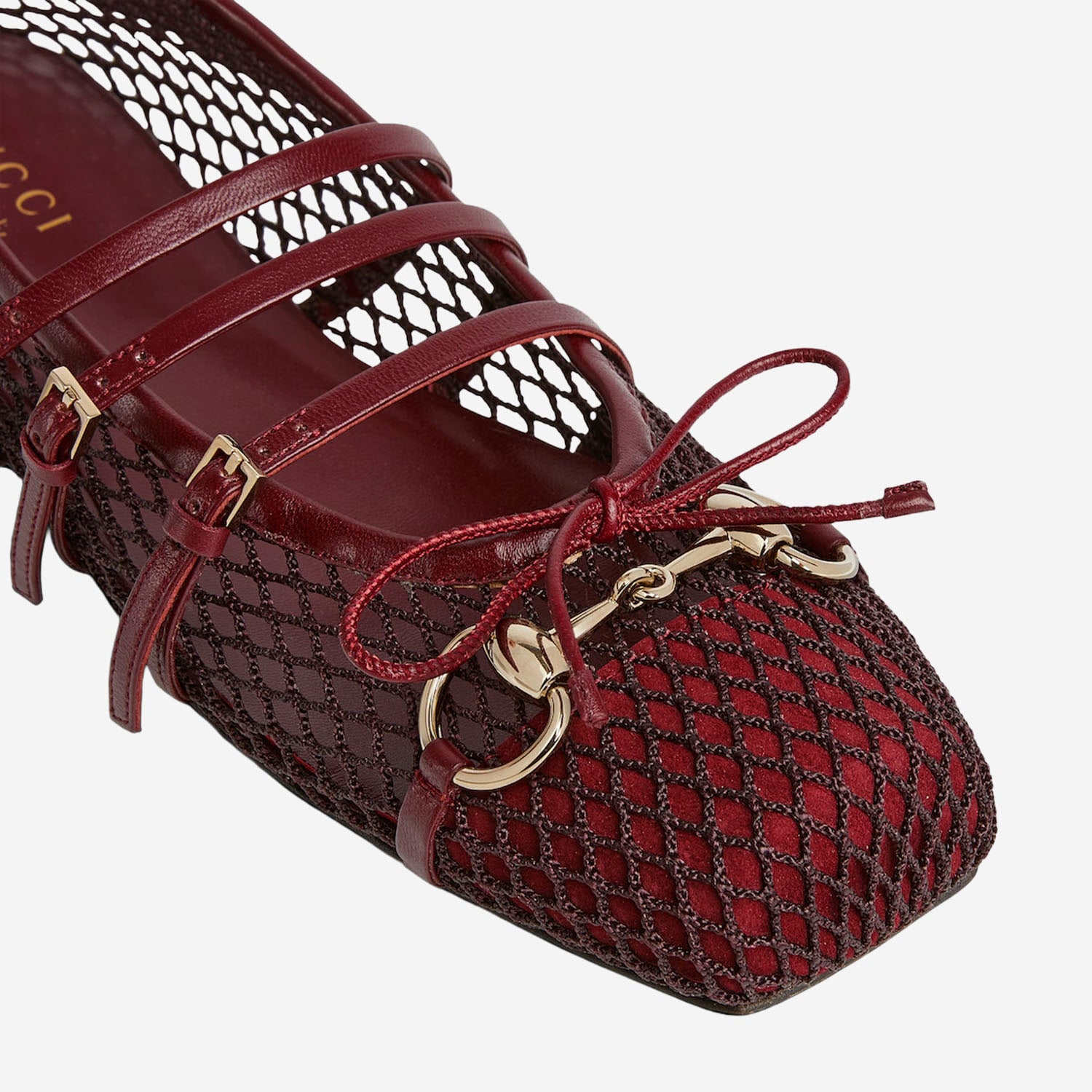 Ballerine in rete con morsetto 835077 FAEQZ6207 GUCCI 
