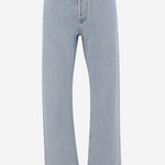 Pantaloni in denim délavé con inserto GG 835219 XDDCY4452 GUCCI 