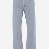 Pantaloni in denim délavé con inserto GG 835219 XDDCY4452 GUCCI 