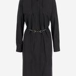Abito in popeline di cotone con cintura con Morsetto 835601 Z8B1W1000 GUCCI 