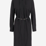 Abito in popeline di cotone con cintura con Morsetto 835601 Z8B1W1000 GUCCI 
