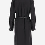 Abito in popeline di cotone con cintura con Morsetto 835601 Z8B1W1000 GUCCI 