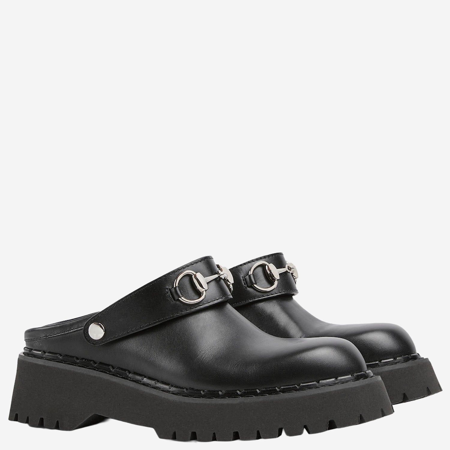 MULES CON MORSETTO IN PELLE 835829 AADCW1000 GUCCI 