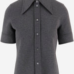 CAMICIA IN MISTO LANA CON COLLETTO AMPIO 836442 Z7AY91088 GUCCI 