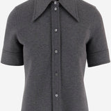 CAMICIA IN MISTO LANA CON COLLETTO AMPIO 836442 Z7AY91088 GUCCI 