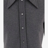 CAMICIA IN MISTO LANA CON COLLETTO AMPIO 836442 Z7AY91088 GUCCI 