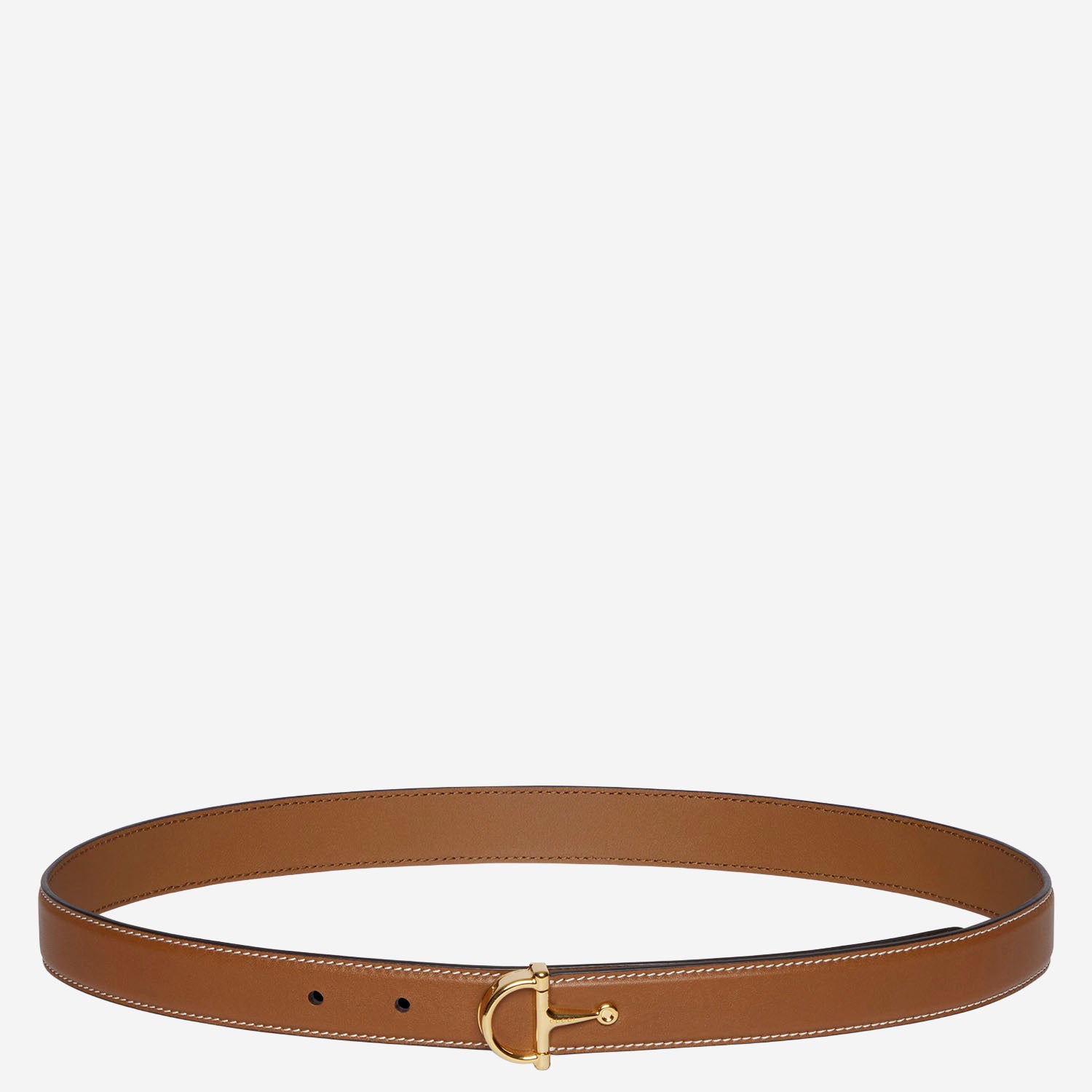 Cintura sottile in pelle con fibbia a mezzo morsetto 836993 AAEFH2718 GUCCI 