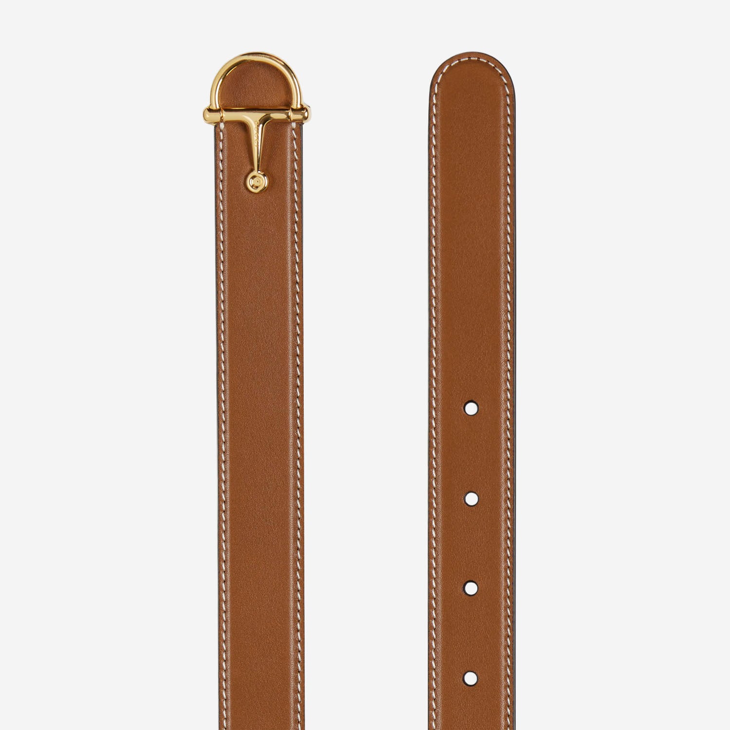 Cintura sottile in pelle con fibbia a mezzo morsetto 836993 AAEFH2718 GUCCI 