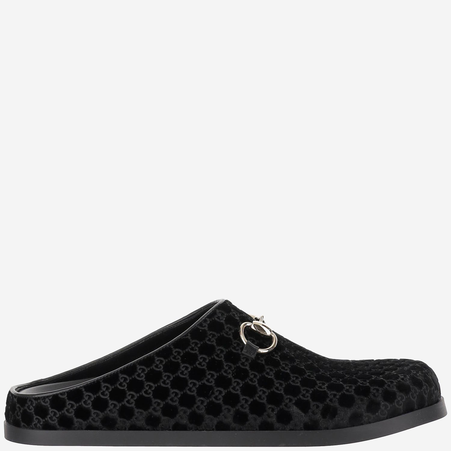 Mules in viscosa e cupro con Morsetto 837130 FAEUF1000 GUCCI 