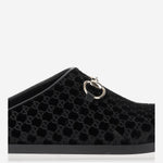 Mules in viscosa e cupro con Morsetto 837130 FAEUF1000 GUCCI 