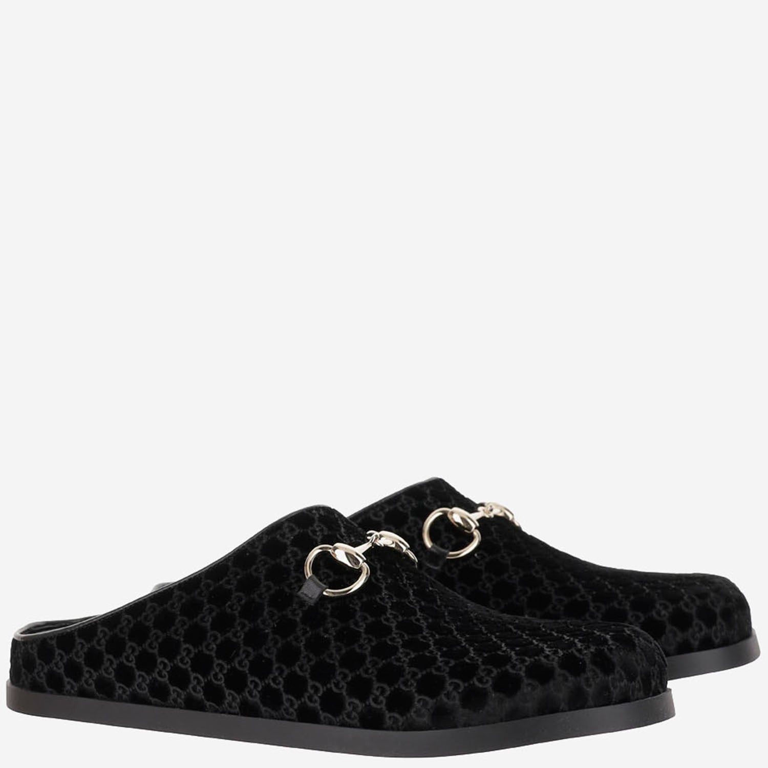 Mules in viscosa e cupro con Morsetto 837130 FAEUF1000 GUCCI 