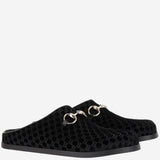 Mules in viscosa e cupro con Morsetto 837130 FAEUF1000 GUCCI 
