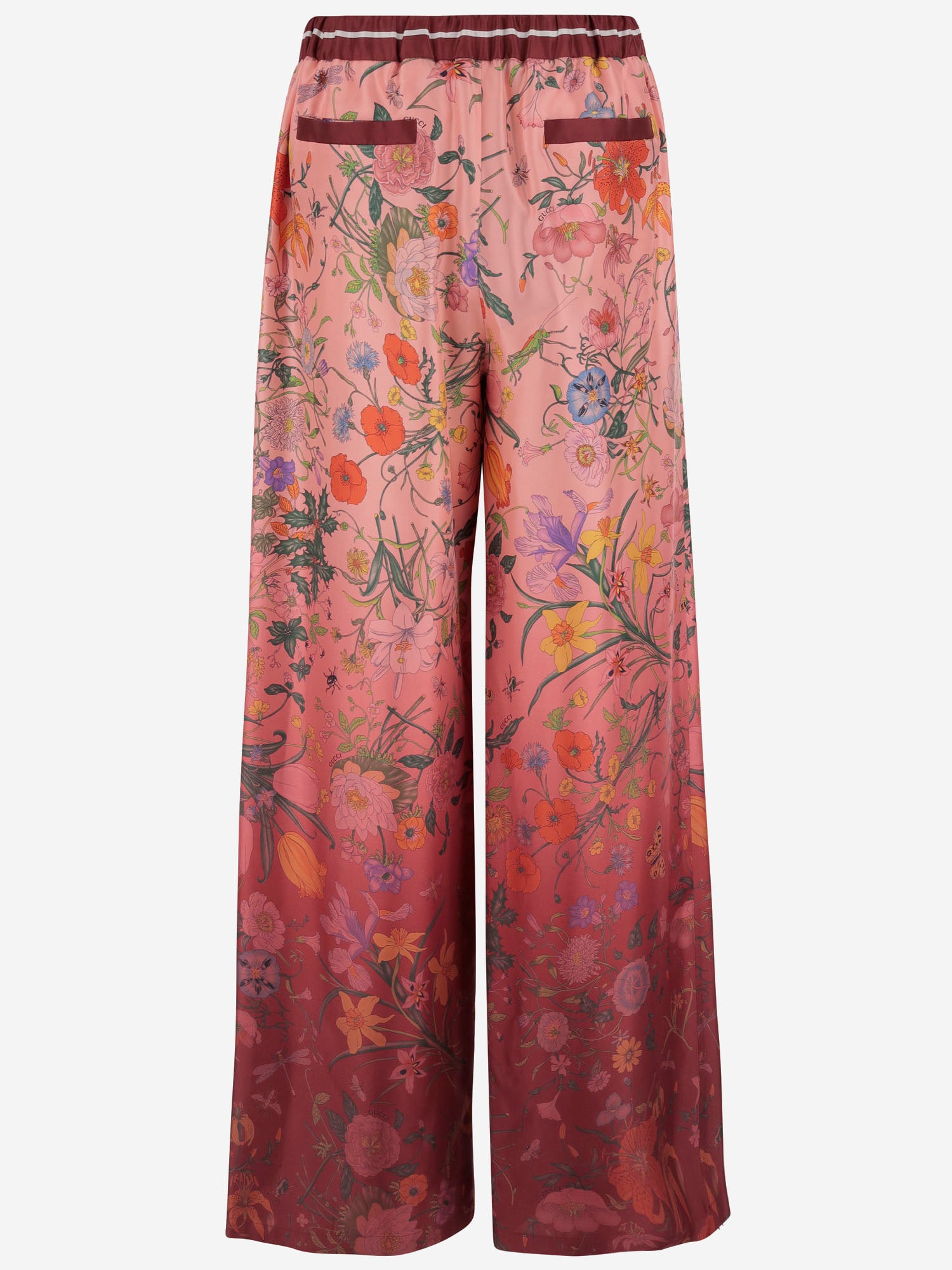 PANTALONI IN SETA CON MOTIVO FLOREALE 837980 Z7AUH5057 GUCCI 