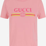 T-SHIRT IN COTONE CON STAMPA LOGO 838011 XJHG55033 GUCCI 
