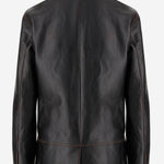 Giacca in pelle effetto invecchiato 838397 XNBAZ1080 GUCCI 