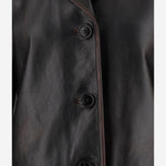 Giacca in pelle effetto invecchiato 838397 XNBAZ1080 GUCCI 