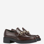 Mocassini in pelle con morsetto<BR/><BR/> 840725 0GQ002270 GUCCI 