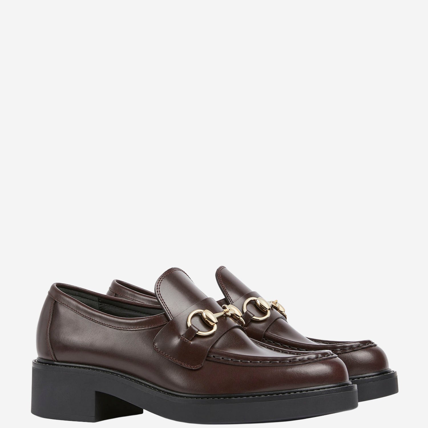 Mocassini in pelle con morsetto<BR/><BR/> 840725 0GQ002270 GUCCI 