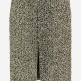 GONNA IN MISTO COTONE E LANA CON MOTIVO TWEED 844988 ZATN03861 GUCCI 
