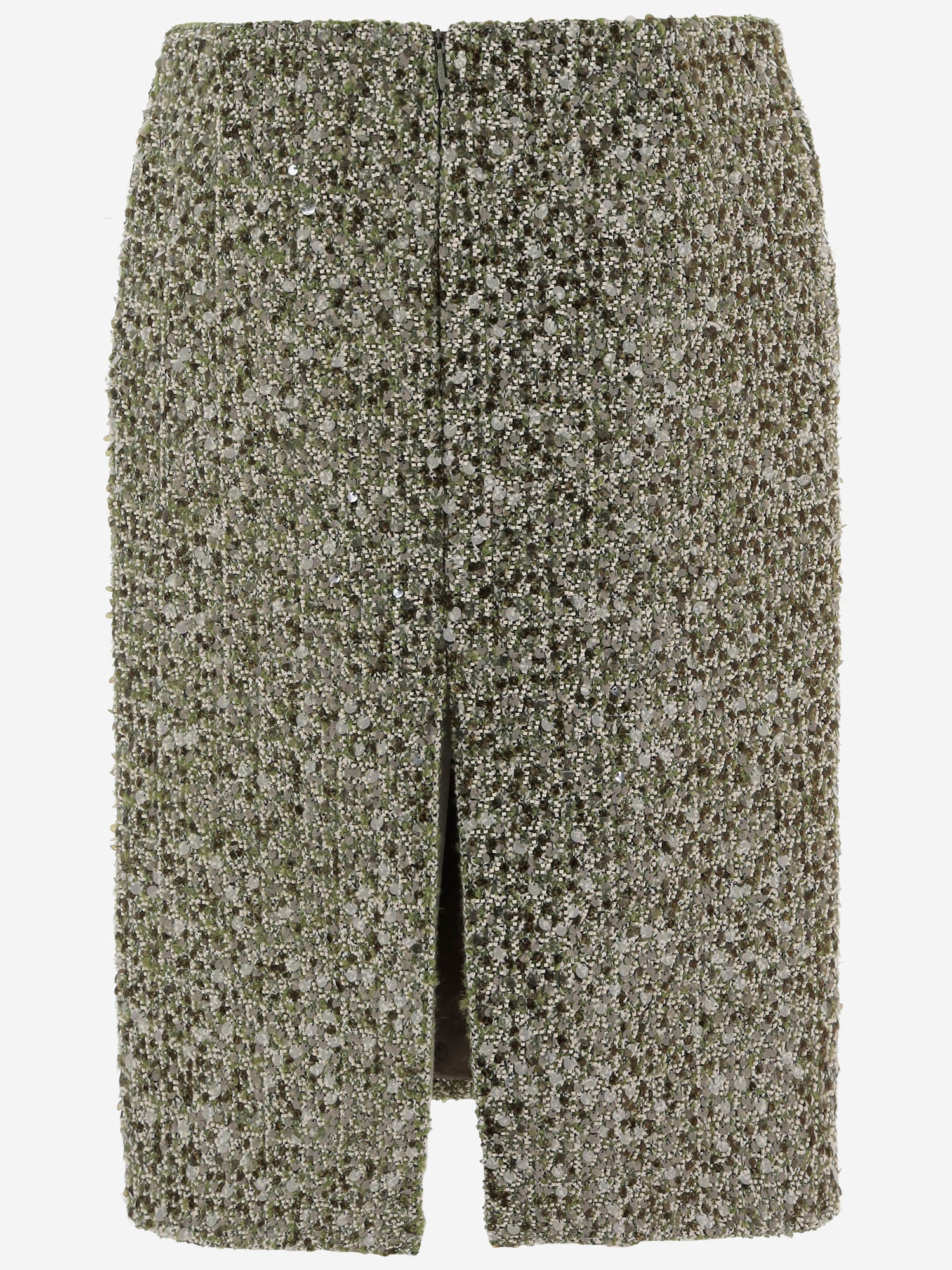 GONNA IN MISTO COTONE E LANA CON MOTIVO TWEED 844988 ZATN03861 GUCCI 