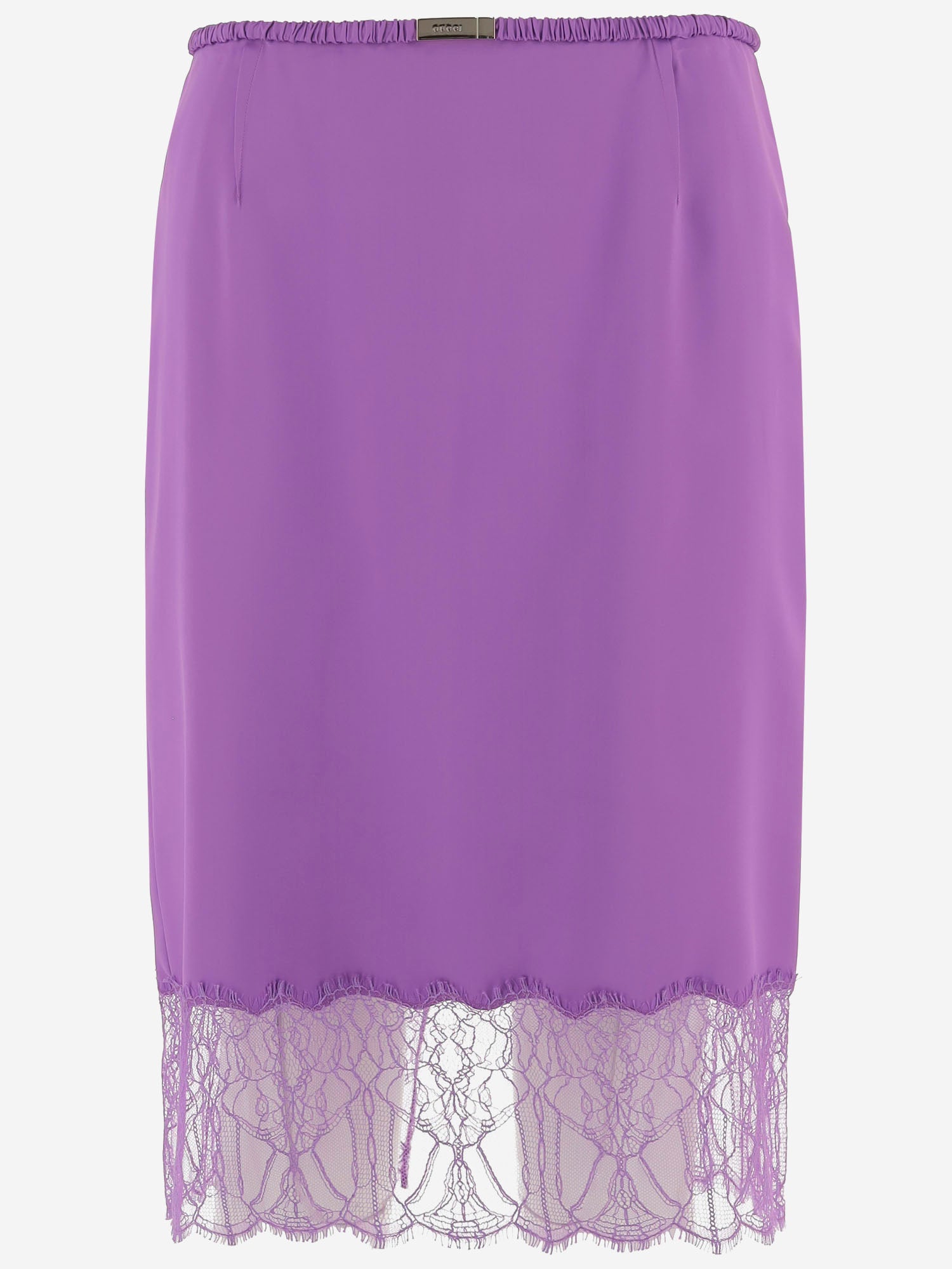 GONNA IN VISCOSA CON INSERTO IN PIZZO 846202 ZATWW5007 GUCCI 
