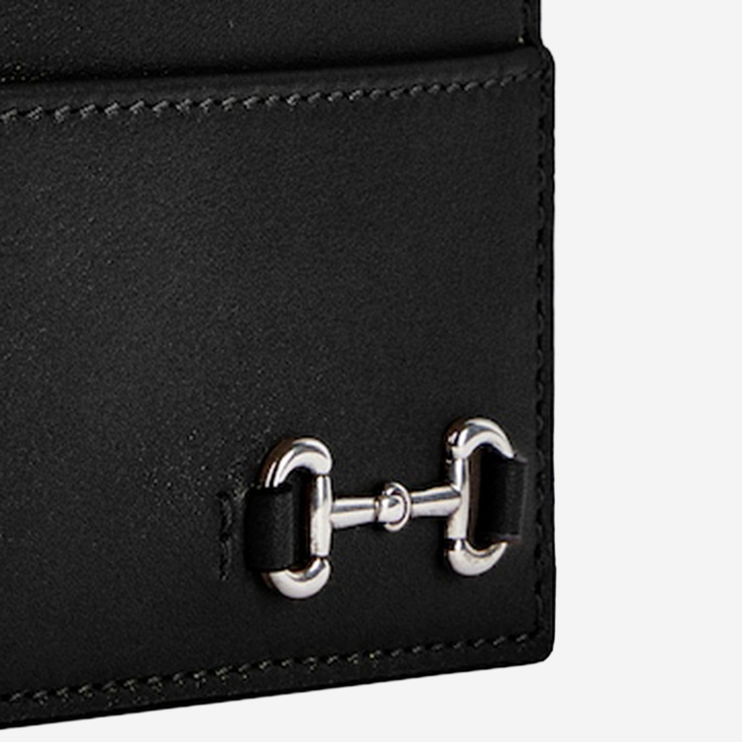 PORTACARTE IN PELLE CON MORSETTO 846952 AAFP11000 GUCCI 