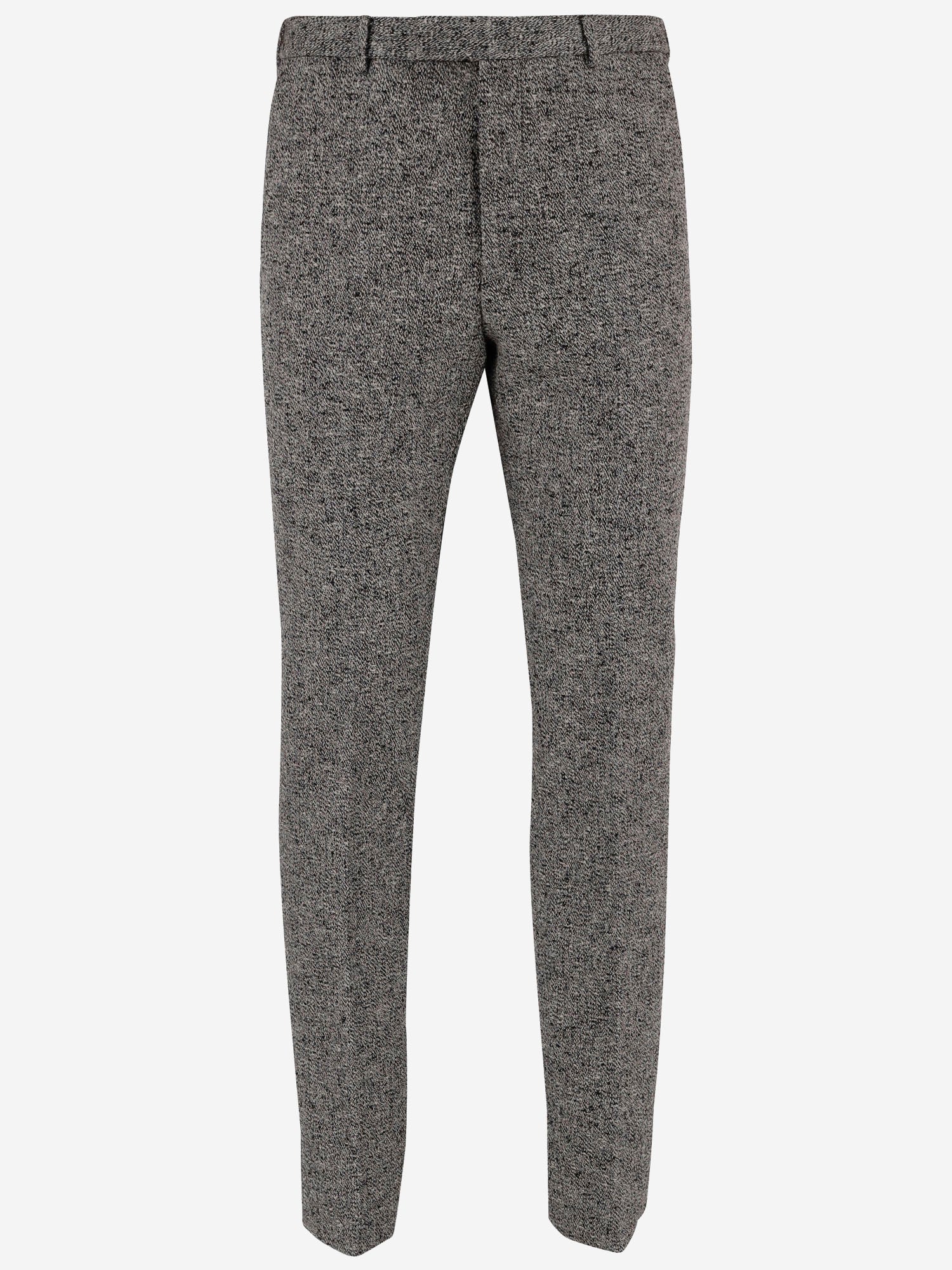 Pantaloni in tessuto mouliné in lana 850333 Z7AXO9024 GUCCI 