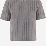 MAGLIA IN LANA E CASHMERE A COSTE 850582 XKFAZ1176 GUCCI 