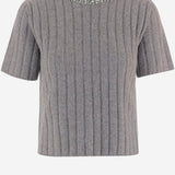 MAGLIA IN LANA E CASHMERE A COSTE 850582 XKFAZ1176 GUCCI 