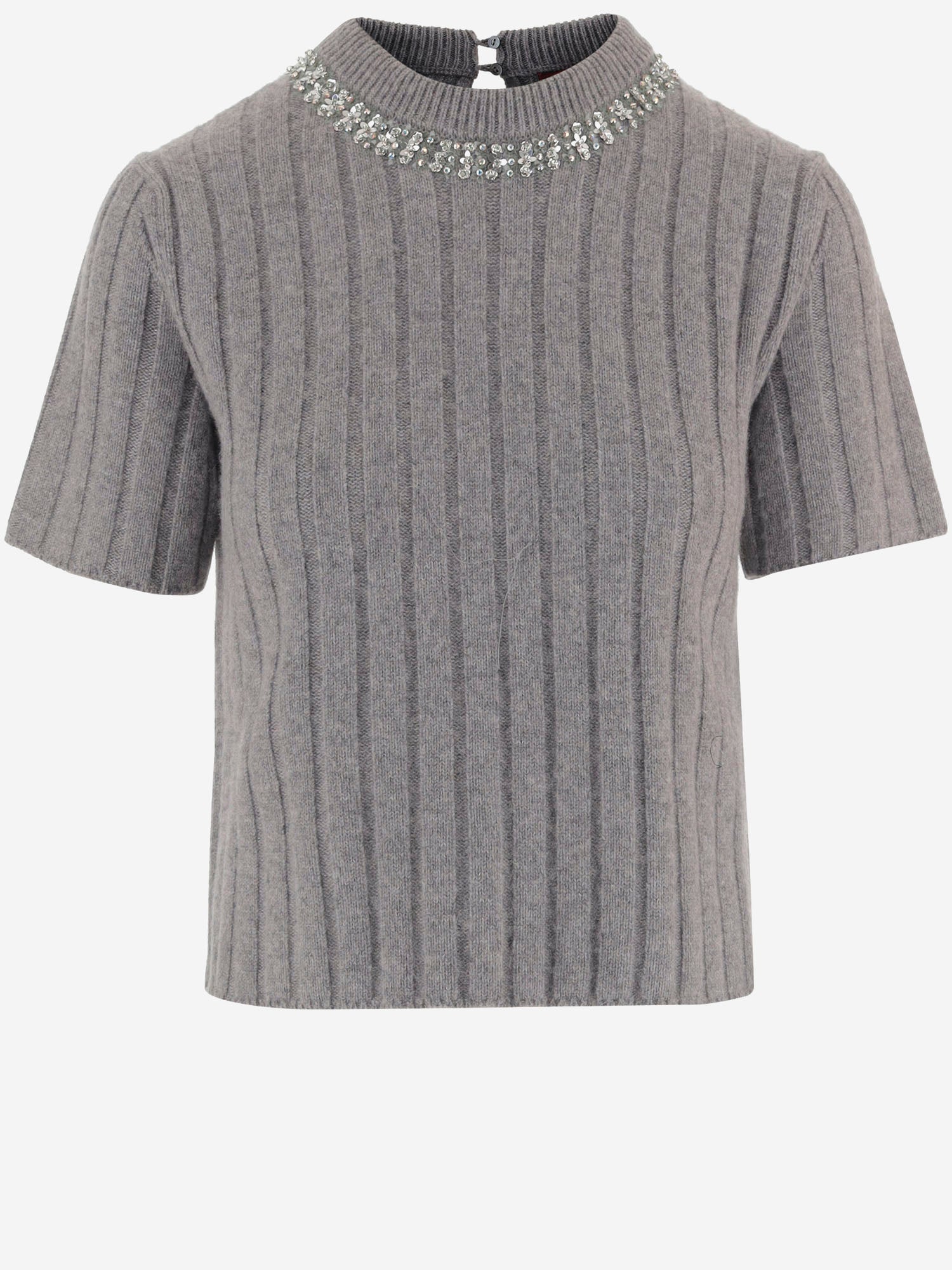 MAGLIA IN LANA E CASHMERE A COSTE 850582 XKFAZ1176 GUCCI 