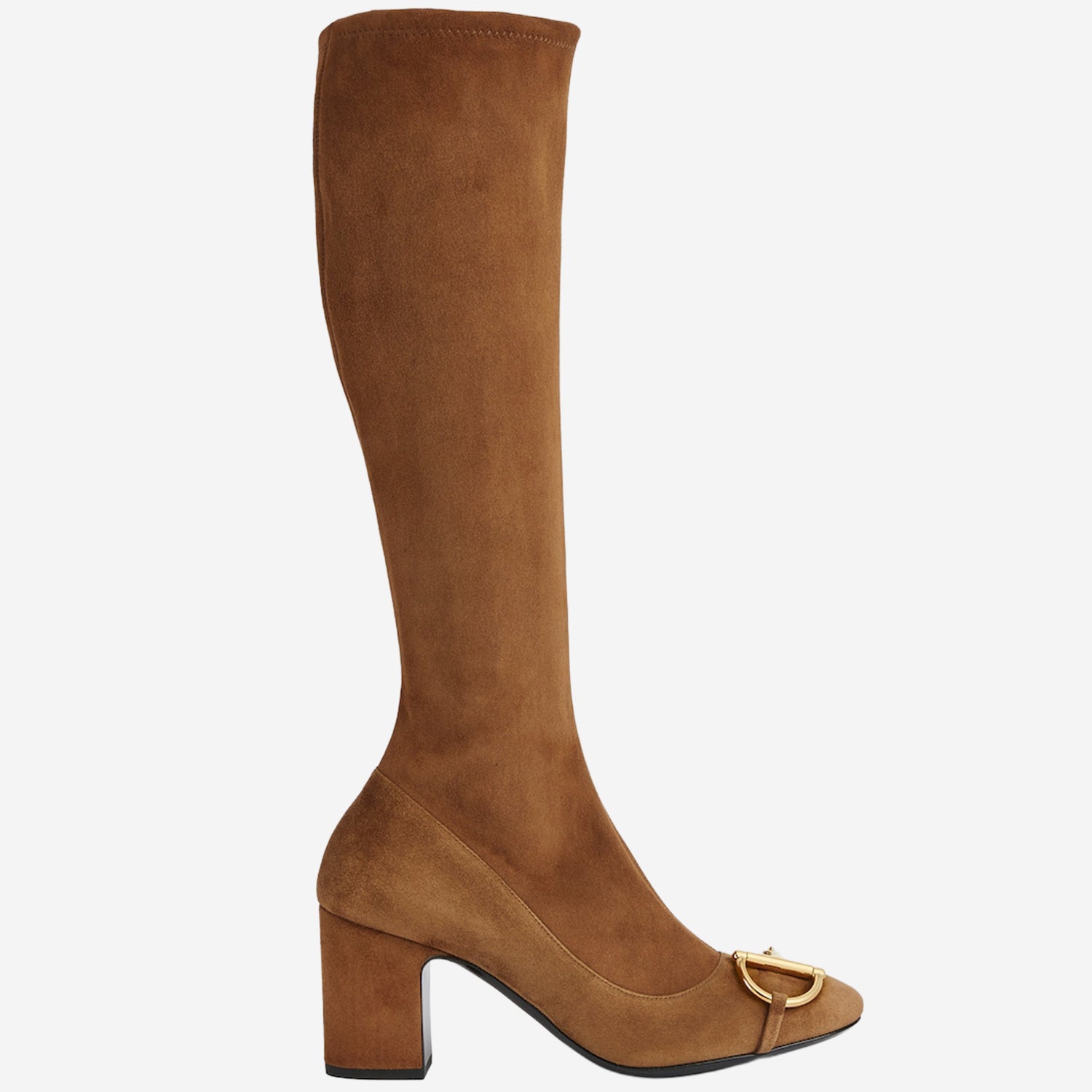 Stivali alti con mezzo morsetto in pelle scamosciata 851420 AAFMU2118 GUCCI 
