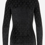 MAGLIA IN CINIGLIA STRETCH CON LOGO 851690 XUANY1043 GUCCI 