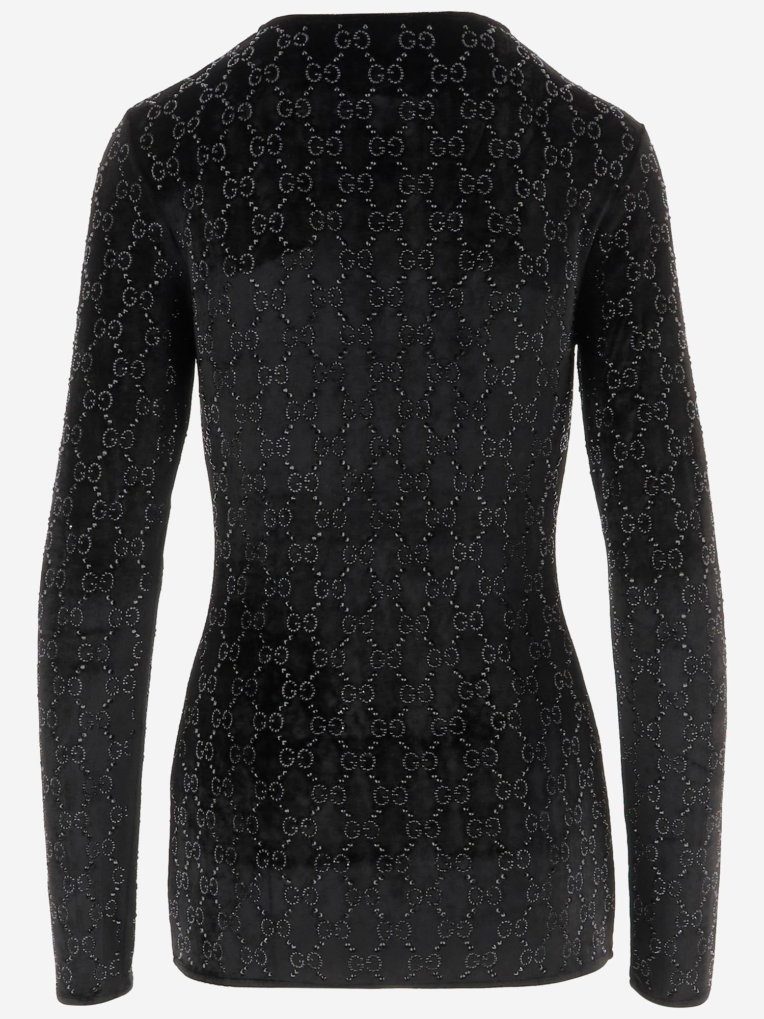 MAGLIA IN CINIGLIA STRETCH CON LOGO 851690 XUANY1043 GUCCI 