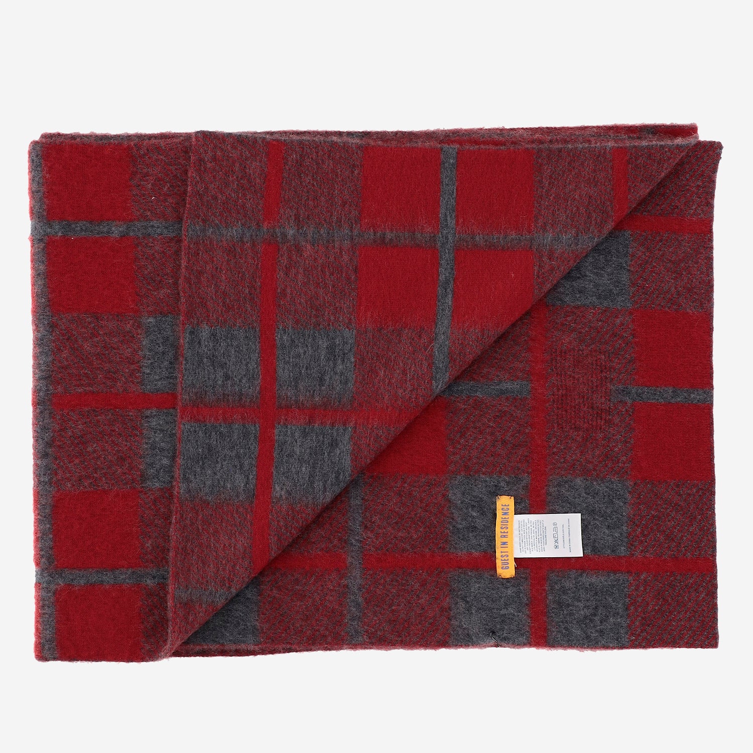 SCIARPA CON MOTIVO A QUADRI IN LANA E CASHMERE A25319AL CHARBY GUEST IN RESIDENCE 