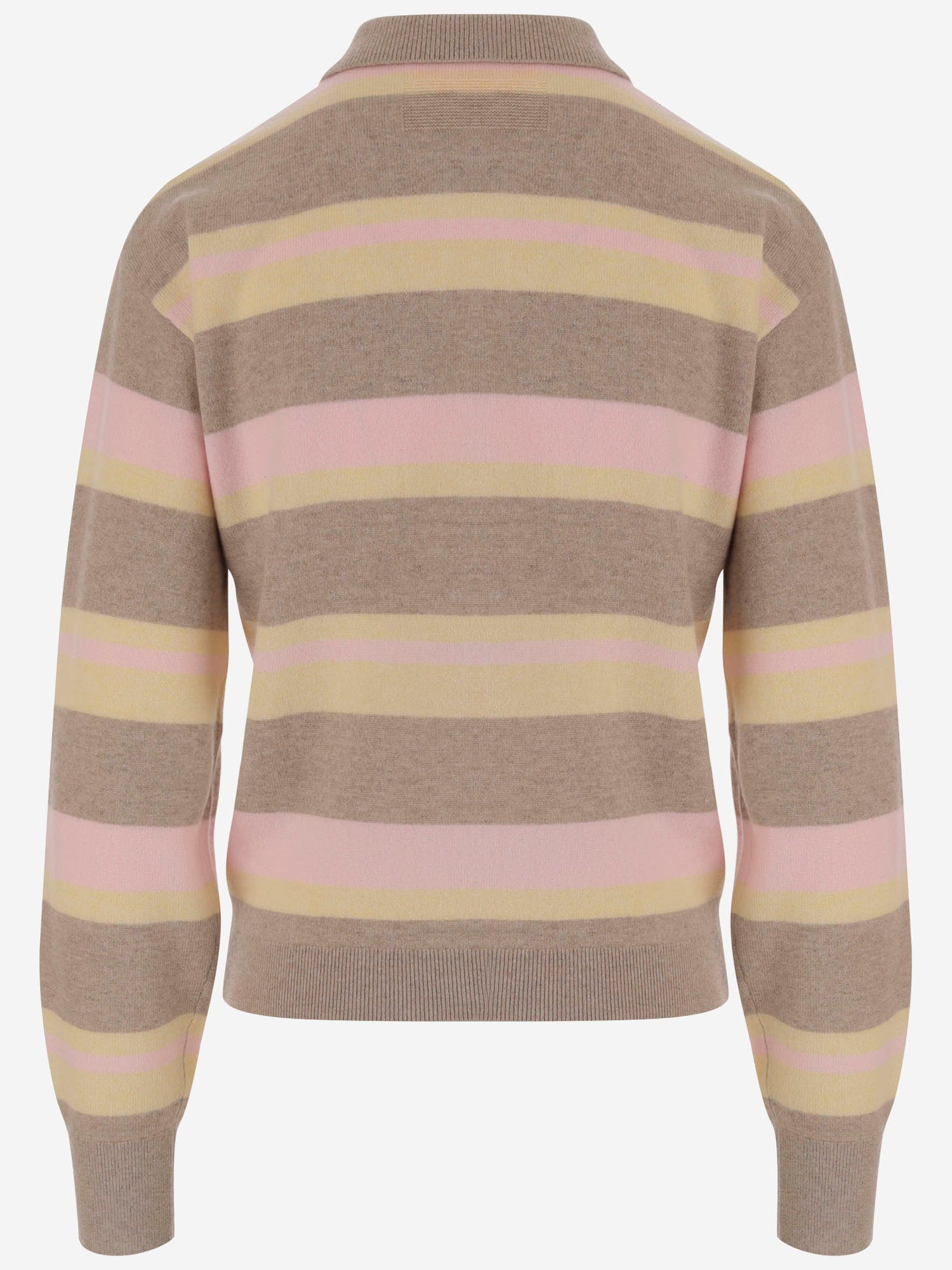 POLO IN CASHMERE A RIGHE W30310JM TAUPCO GUEST IN RESIDENCE 