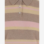 POLO IN CASHMERE A RIGHE W30310JM TAUPCO GUEST IN RESIDENCE 