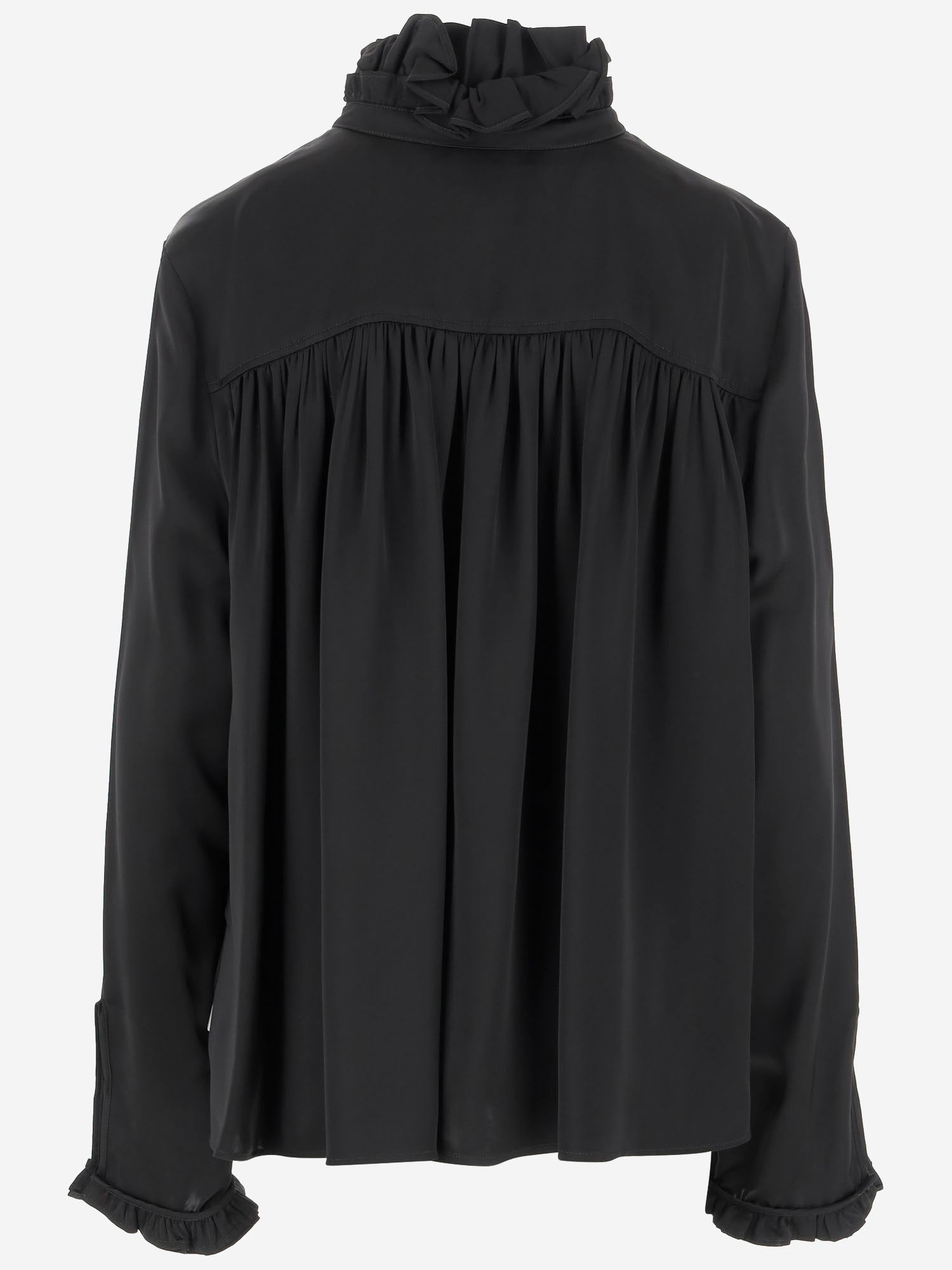 CAMICIA IN VISCOSA CON VOLANT J01DL0163 J65022001 JIL SANDER 