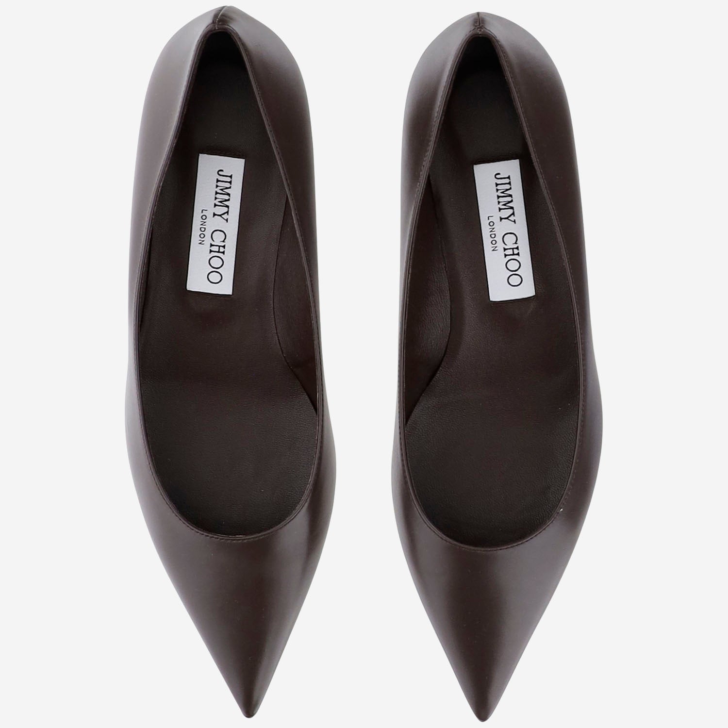 DÉCOLLETÉ AMELIA IN PELLE AMELIA CLFCHOCOLATE JIMMY CHOO 